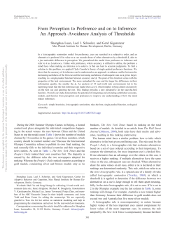 From Perception to Preference and on to Inference: An Approach
