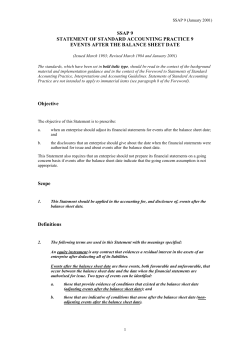 SSAP 9 Events after the balance sheet date