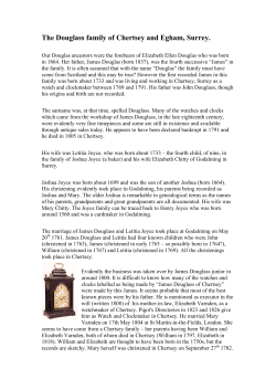 The Douglass family of Chertsey and Egham, Surrey.