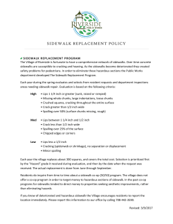 sidewalk replacement policy