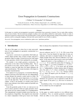 Error propagation in geometric constructions