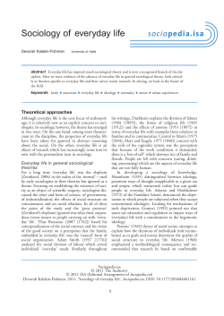 Sociology of everyday life