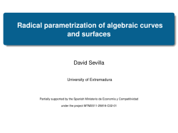 Radical parametrization of algebraic curves and surfaces -1ex