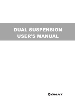 USER`S MANUAL - Giant Bicycles