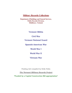 Related Finding Aids - Vermont Secretary of State