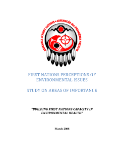 FIRST NATIONS PERCEPTIONS OF ENVIRONMENTAL ISSUES