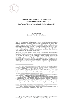 (THE PURSUIT OF) HAPPINESS AND THE ANXIOUS