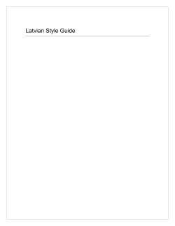 Latvian Style Guide - Center