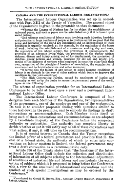 The International Labour Organization was set up in accord
