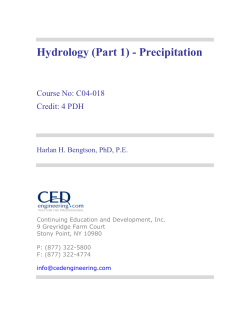 Hydrology (Part 1) - Precipitation