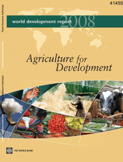 Raising incomes - World bank documents