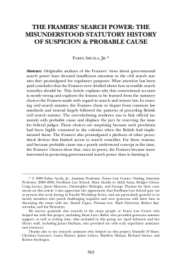 the framers` search power: the misunderstood statutory history of
