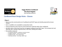 Cardboard Boat Design Rules - Classes