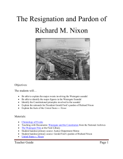 Lesson Plan - The Resignation and Pardon of Richard M. Nixon