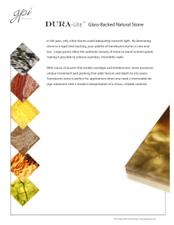 DURA-Lite Glass-Backed Translucent Stone Panels for Backlighting