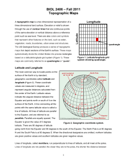 A topographic map is a two dimensional representation of a three