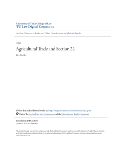 Agricultural Trade and Section 22