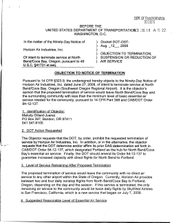 DEPT.OFTRANSPORTATiON DOCKETS