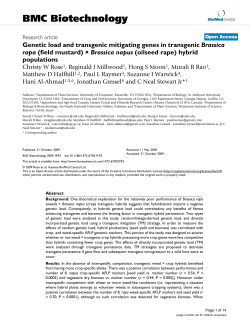 Genetic load and transgenic mitigating genes in transgenic Brassica