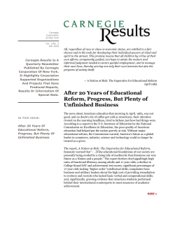 After 20 Years of Educational Reform, Progress, But Plenty of