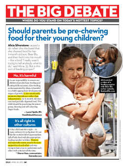 Should parents be pre-chewing food for their young