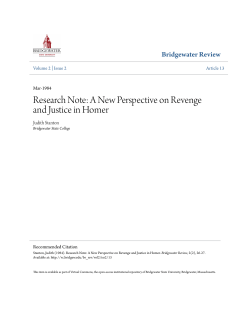 A New Perspective on Revenge and Justice in Homer