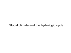 Global climate and the hydrologic cycle
