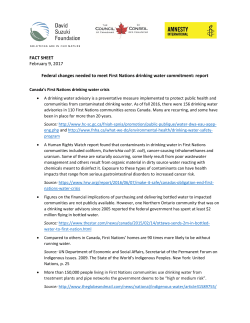 FACT SHEET February 9, 2017 Federal changes needed to meet