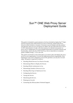 Sun ONE Web Proxy Server Deployment Guide