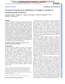 Temporal ordering and registration of images in