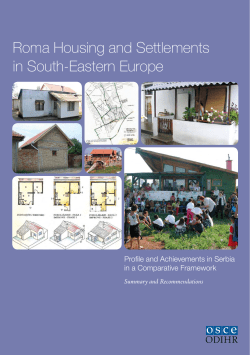 Roma Housing and Settlements in South-Eastern Europe