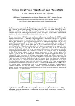 Texture and physical Properties of Dual-Phase steels
