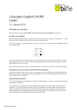 L&ouml;sungen Englisch (HUM) Lesen