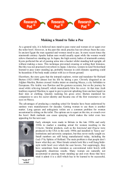 Making a Stand to take a Pee