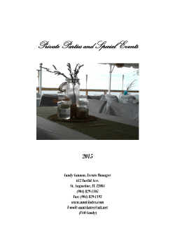 Private Parties and Special Events