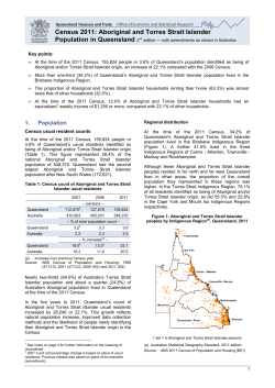 Census 2011: Aboriginal and Torres Strait Islander Population in