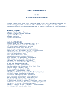 PUBLIC SAFETY COMMITTEE OF THE SUFFOLK COUNTY