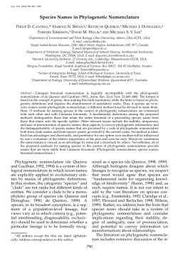 Species Names in Phylogenetic Nomenclature
