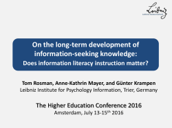 Does information literacy instruction matter?