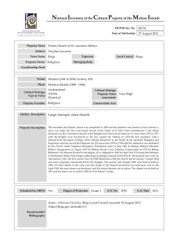 National Inventory of the Cultural Property of the Maltese Islands
