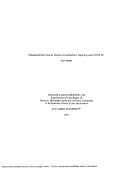 Managerial Discretion in Business Combinations Reporting under