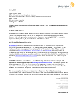 Jan. 5, 2015 Department of Labor Office of Federal Contract