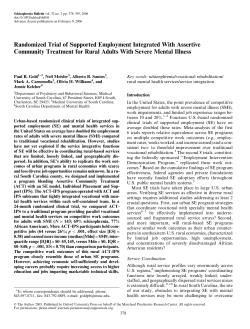 Randomized trial of supported employment