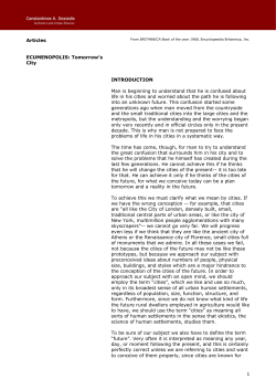 ECUMENOPOLIS: Tomorrow`s City