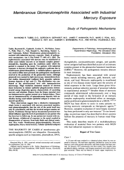 Membranous Glomerulonephritis Associated with Industrial Mercury