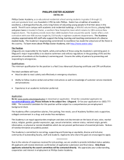 Lifeguard - Phillips Exeter Academy