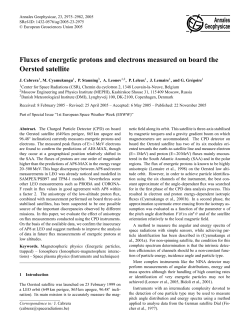 Fluxes of energetic protons and electrons measured on board the