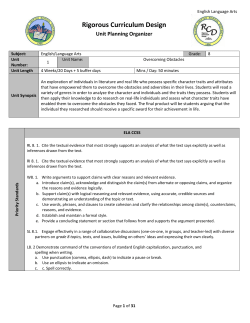 Unit 1 Overcoming Obstacles UPO