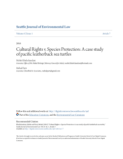 A case study of pacific leatherback sea turtles