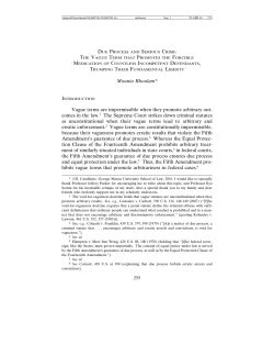 Due Process and Serious Crime - Scalia Law Sites